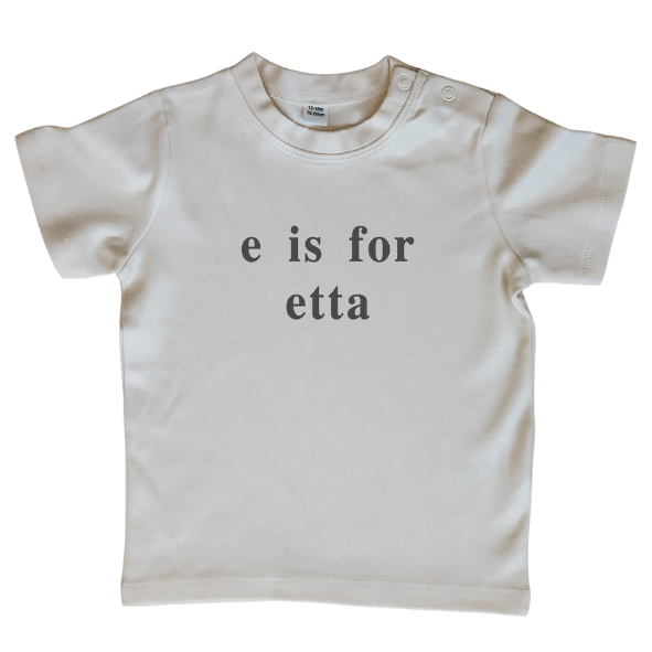 Personalised Name - organic baby t-shirt
