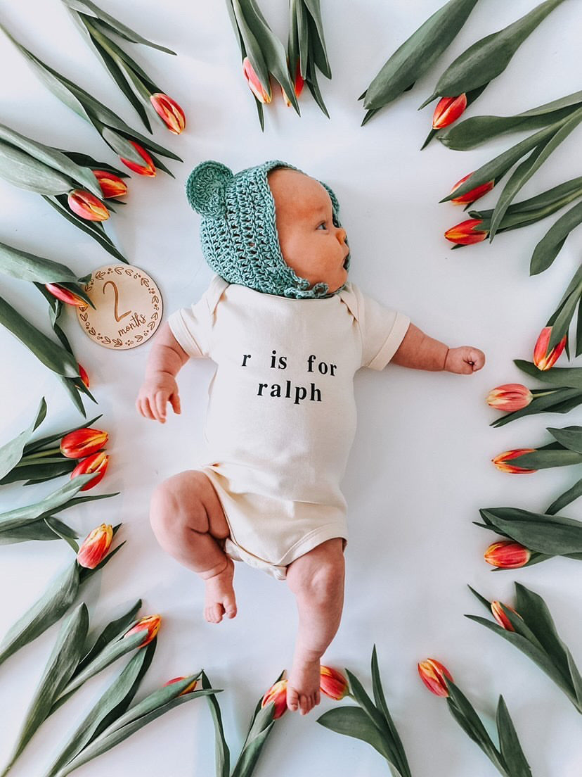 Personalised Name - baby bodysuit