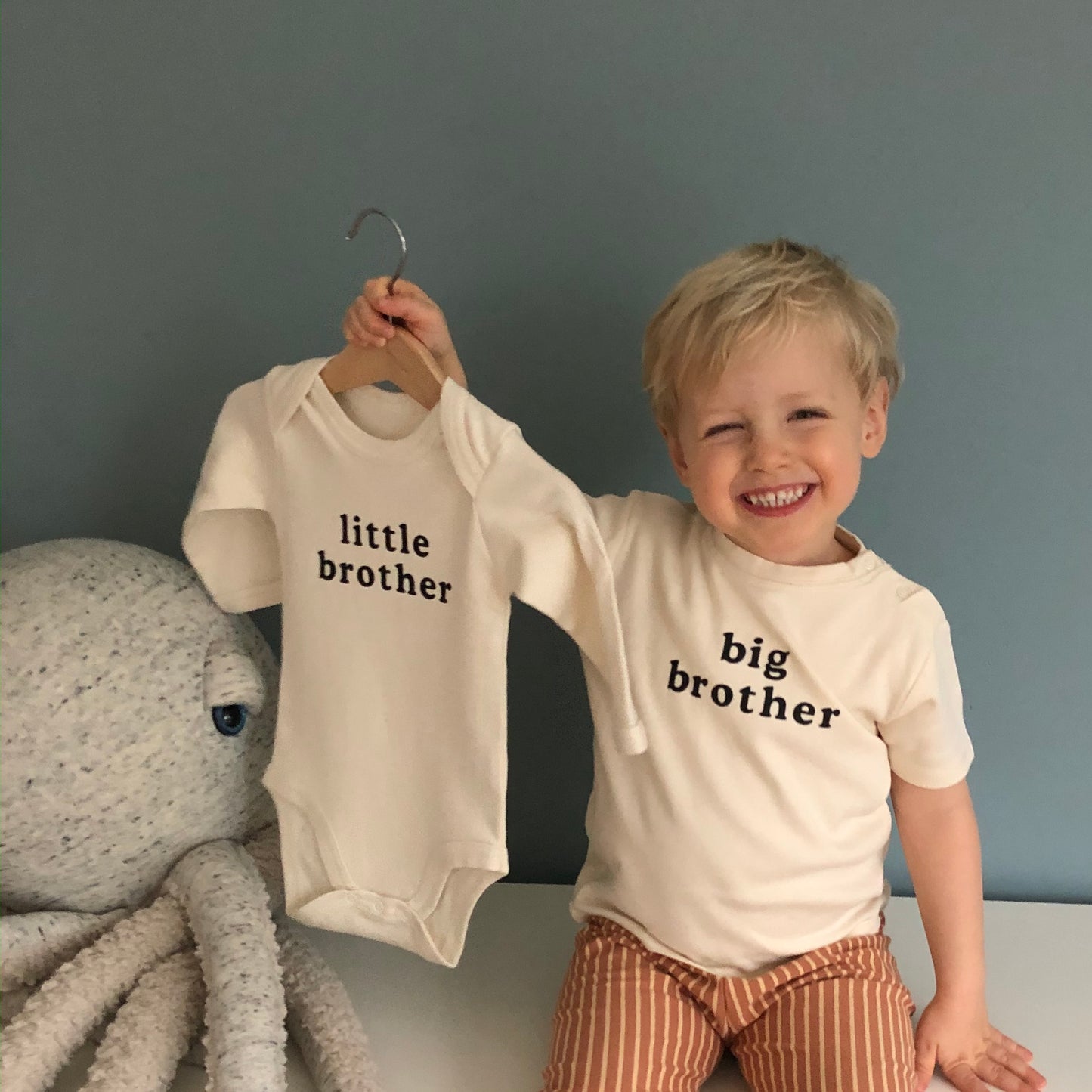 little brother - organic baby bodysuit